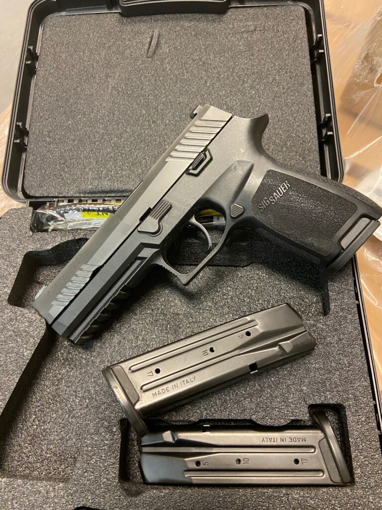(1) One Police Trade Sig Sauer P320 9mm 17 Round Capacity
