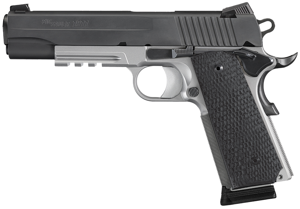 Sig Sauer 1911 .45 ACP Railed Reverse Two-Tone 5″ G10 Grips 1911R-45-RTS