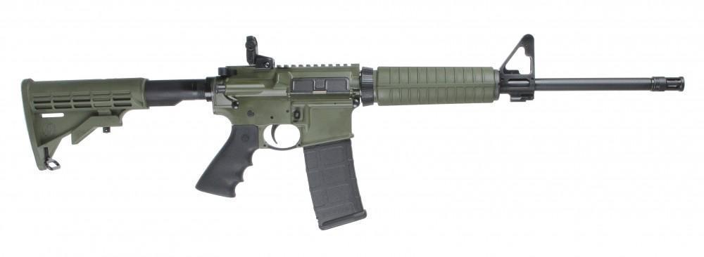 Ruger AR-556 5.56 NATO Rifle – OD Green Cerakote, 16.1″ Barrel, Magpul Magazine