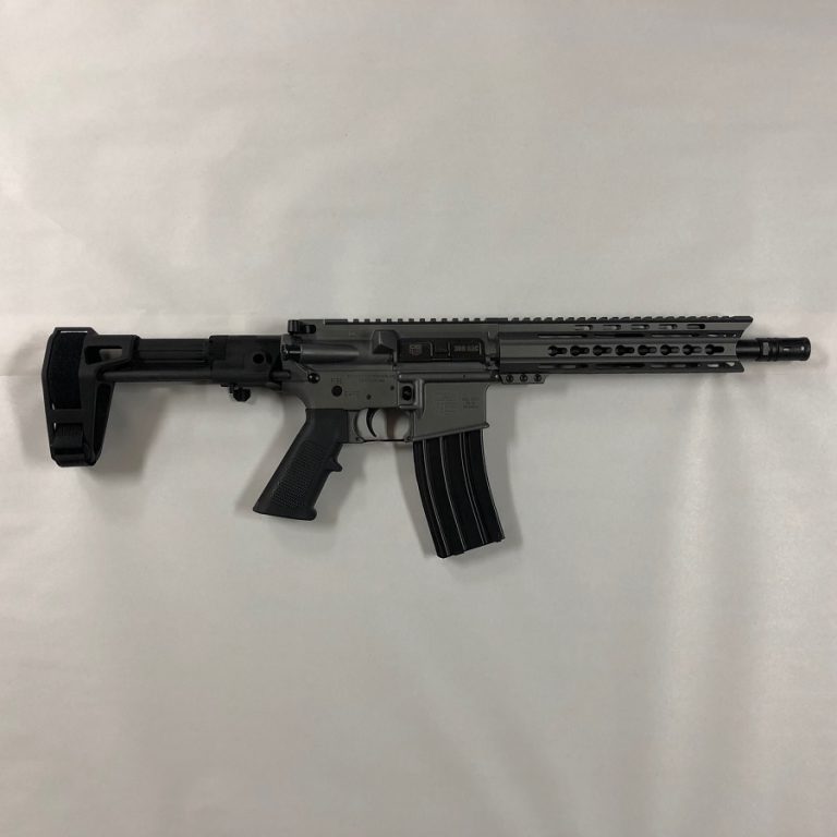 Diamondback – DB15 Pistol 300BlackOut 10.5″ TacGrey W/Maxim CQB Brace,1-30 Round,9″ KeyMod Rail