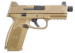 FN 509 Tactical FDE 9mm Pistol – Threaded Barrel, Optics Ready - View 1