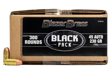 CCI Blazer 45 Auto 230 gr FMJ Black Pack Case of 300 Bulk Ammo