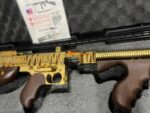 Blem Auto Ordnance Thompson 1927A1 Deluxe 45 ACP Gold Tiger Stripe Tommy Gun - View 15