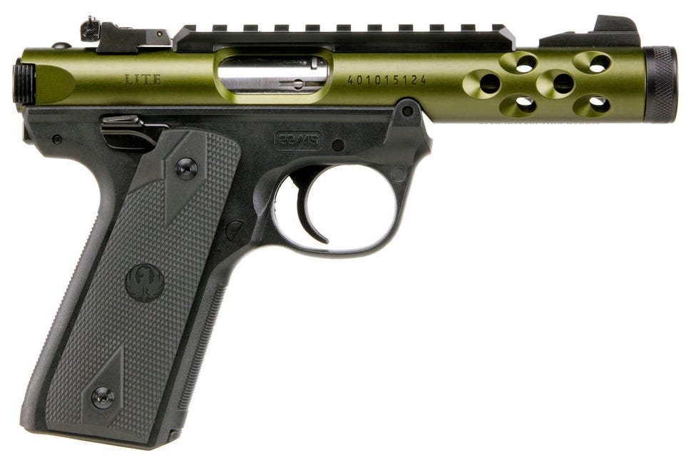 USED – Excellent Ruger Mark IV 22/45 22 LR Green Anodized 10 Round Capacity 43916 MK