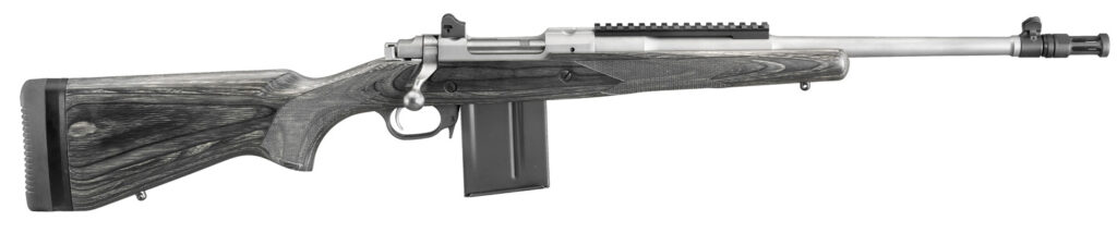 Ruger Gunsite Scout 308 Black Laminate Stock 18″ Stainless Barrel 6822