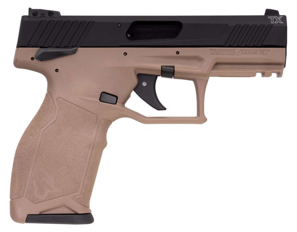 TAURUS TX22 PISTOL 22LR 4″ BARREL 10RD – FDE 1-TX22141F-10