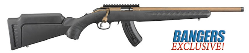 Ruger American Rimfire Mini Ranch 17 HMR 16″ Threaded Burnt Bronze Barrel 8377