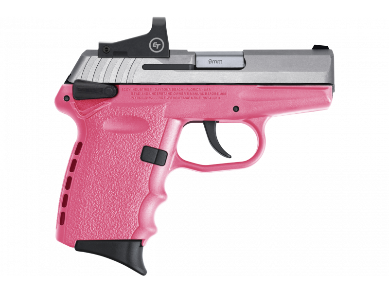 Sccy CPX-1 9mm Stainless Pink W/ Safety & Red Dot CPX-1TTPKRD