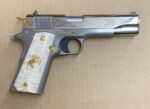 Used Colt Government 1911 38 Super Bright Stainless Steel Engraved O2091 - View 1