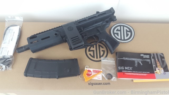 Sig Sauer MCX Rattler 300 Blackout Pistol – 5.5″ Barrel, Folding Brace, Black