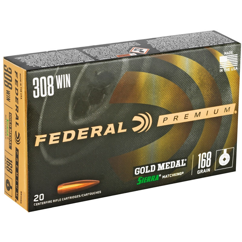 Federal 168 gr 308 Win Sierra Matchking BTHP Case of 500