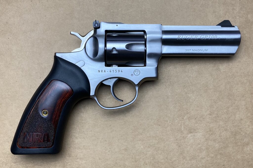 Ruger GP100 Lipsey’s Exclusive NRA 357 Mag 4″ Stainless Steel 1758