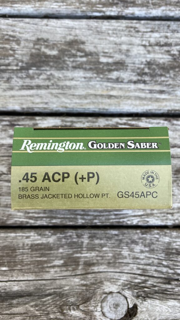 Remington Golden Saber 45 ACP 185 gr +P JHP box of 25