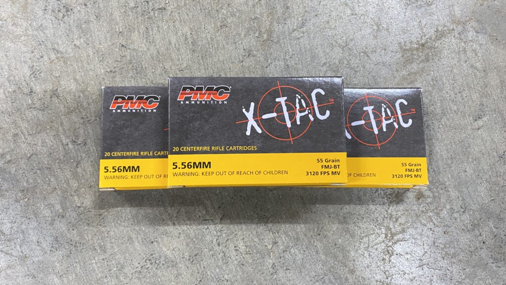COPY OF PMC 5.56 NATO 55 gr FMJ BT 60 rounds (three 20 rd boxes)