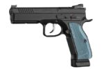 CZ Shadow 2 Optics Ready 9mm – Black Poly Frame, Blue Grips, 3 Mags, Made in USA - View 1