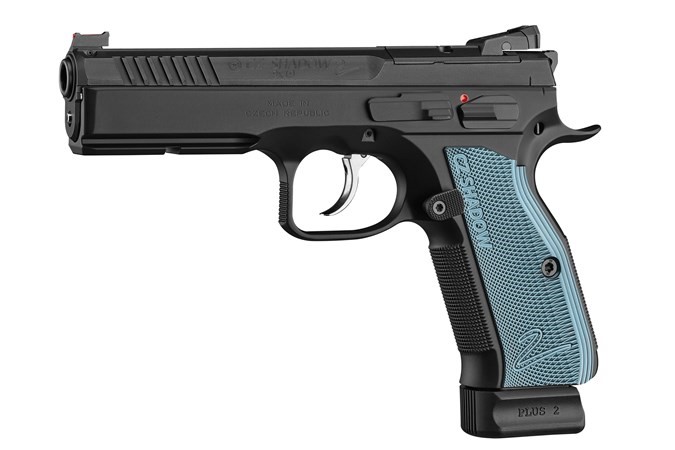 CZ Shadow 2 Optics Ready 9mm – Black Poly Frame, Blue Grips, 3 Mags, Made in USA