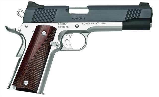 Kimber Custom II 1911 45 ACP 7rd Rosewood Stainless Two Tone Original Box