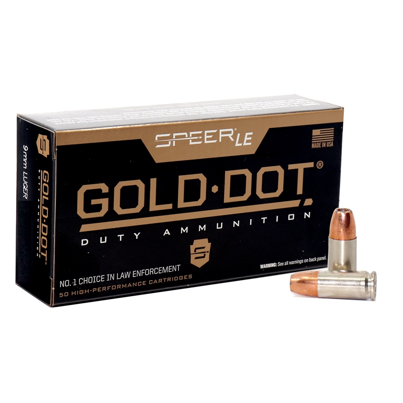 Speer Gold Dot Hollow Point 9mm +P Ammo 124 grain GDHP Case of 1000 Rounds 53617