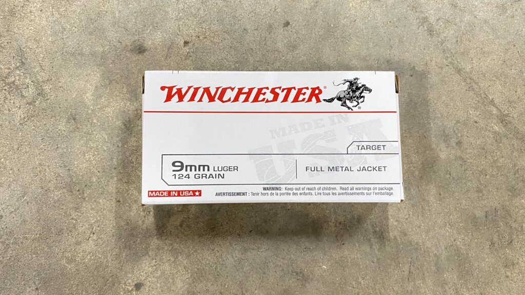 Winchester 9mm Luger 124 gr FMJ Box of 50