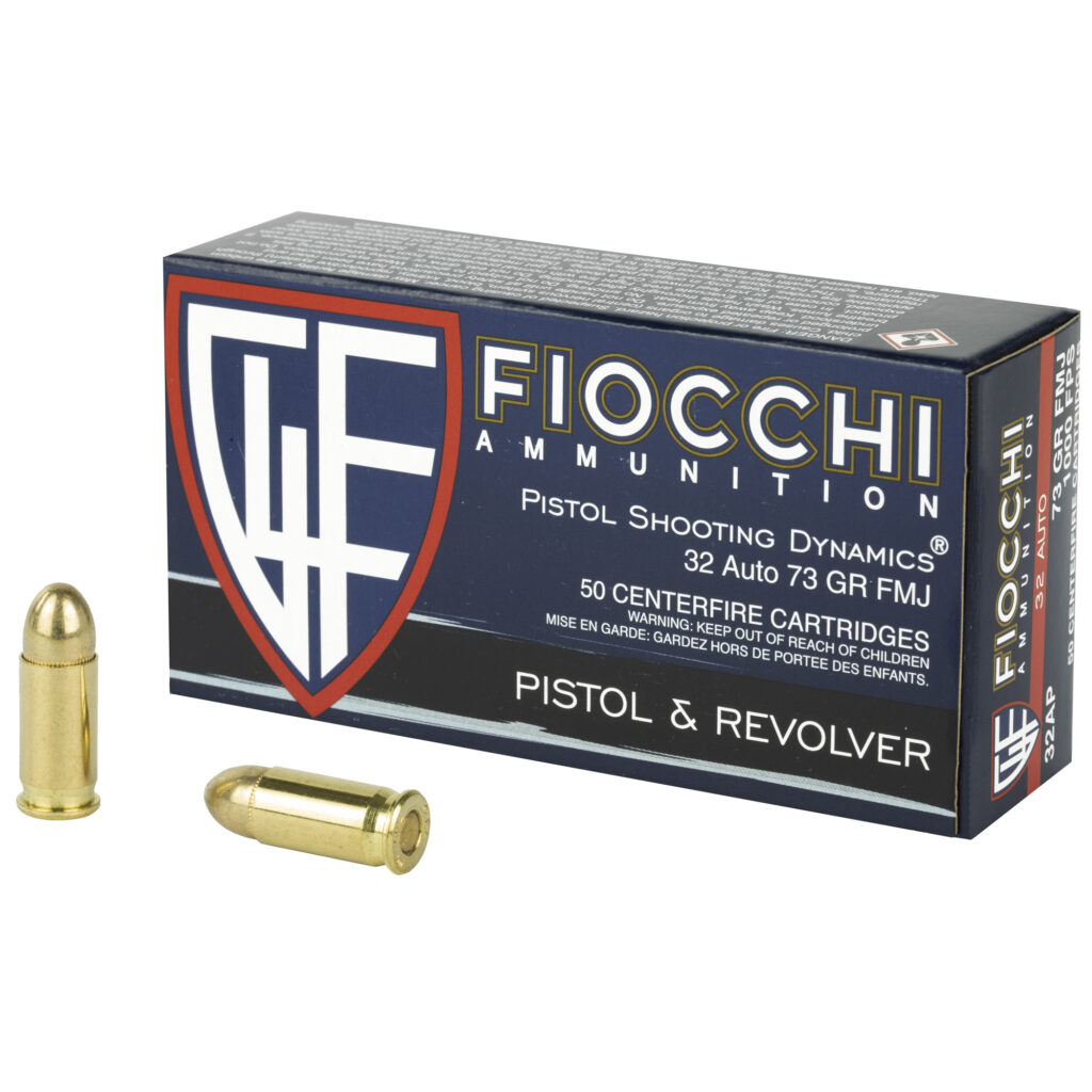 Fiocchi Shooting Dynamics 32 Auto / ACP Ammo 73 grain FMJ Case of 1000 Rounds Bulk 32AP
