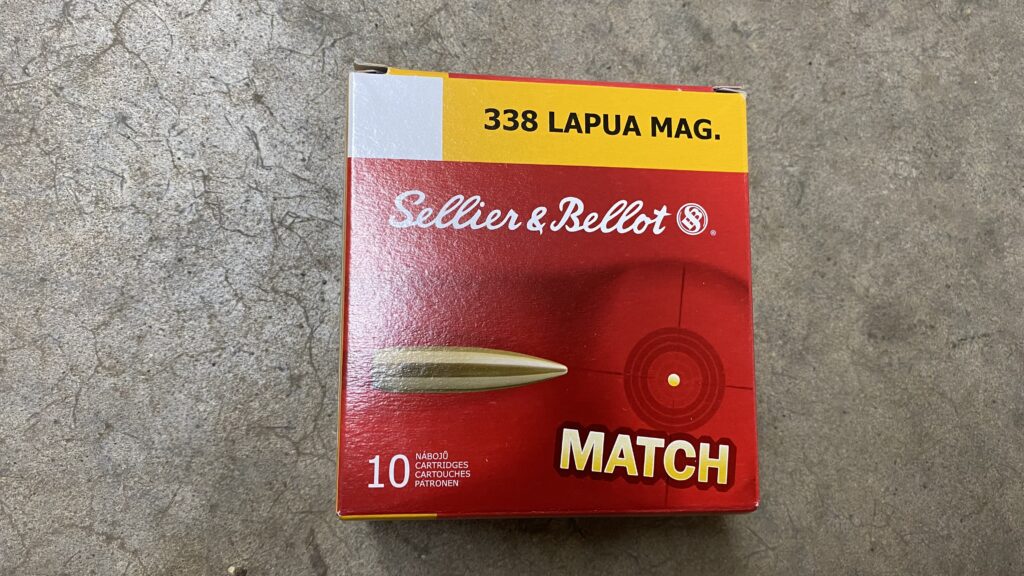 Sellier & Bellot 338 Lapua Magnum Match 250 gr HPBT Box of 10