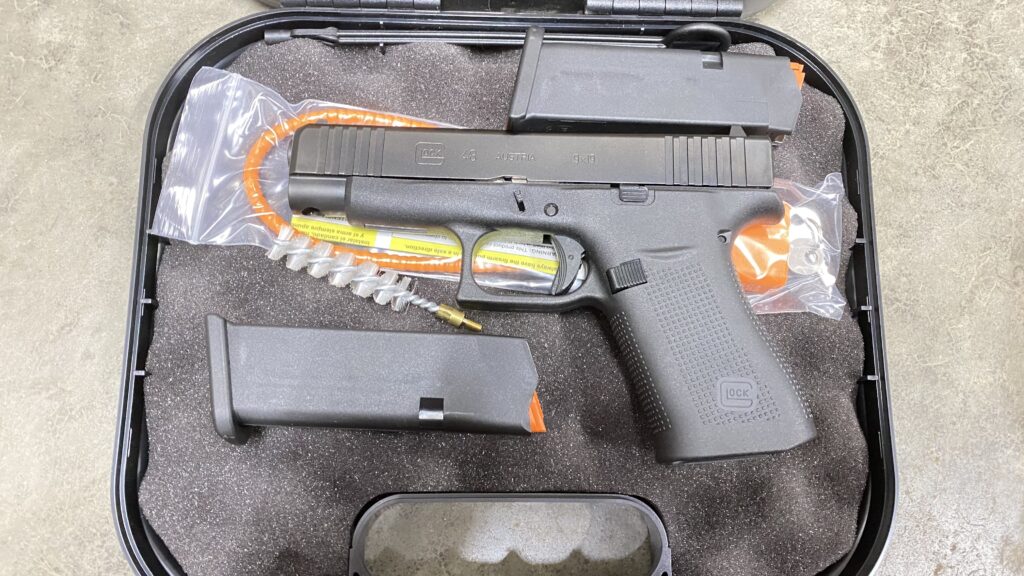 Glock 48 9mm 4″ 15rd Shield Arms Hogue Grips CCW Original Case