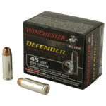 Winchester Elite Defender PDX1 45 Colt Ammo 225 grain Bonded JHP Box of 20 Rounds S45CPDB - View 1