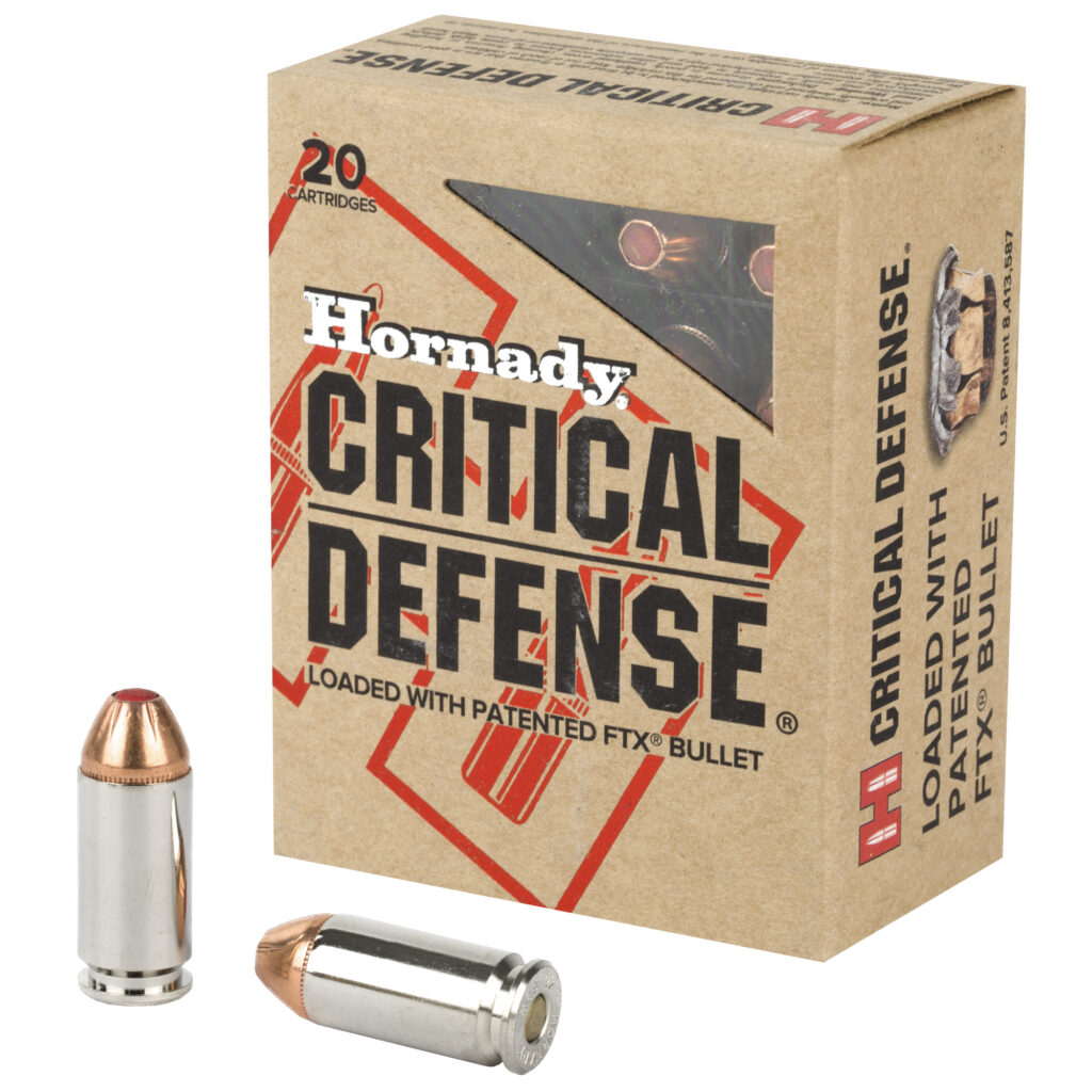 Hornady Critical Defense 40 S&W Ammo 165 grain FTX Case of 200 Rounds 91340