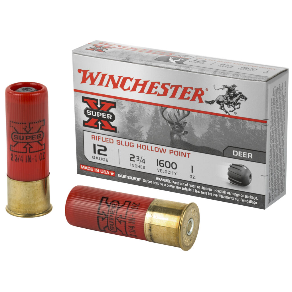Winchester Super X 12 GA 2-3/4″ 1 oz Rifled Slug Hollow Point Case of 250 Rounds X12RS15