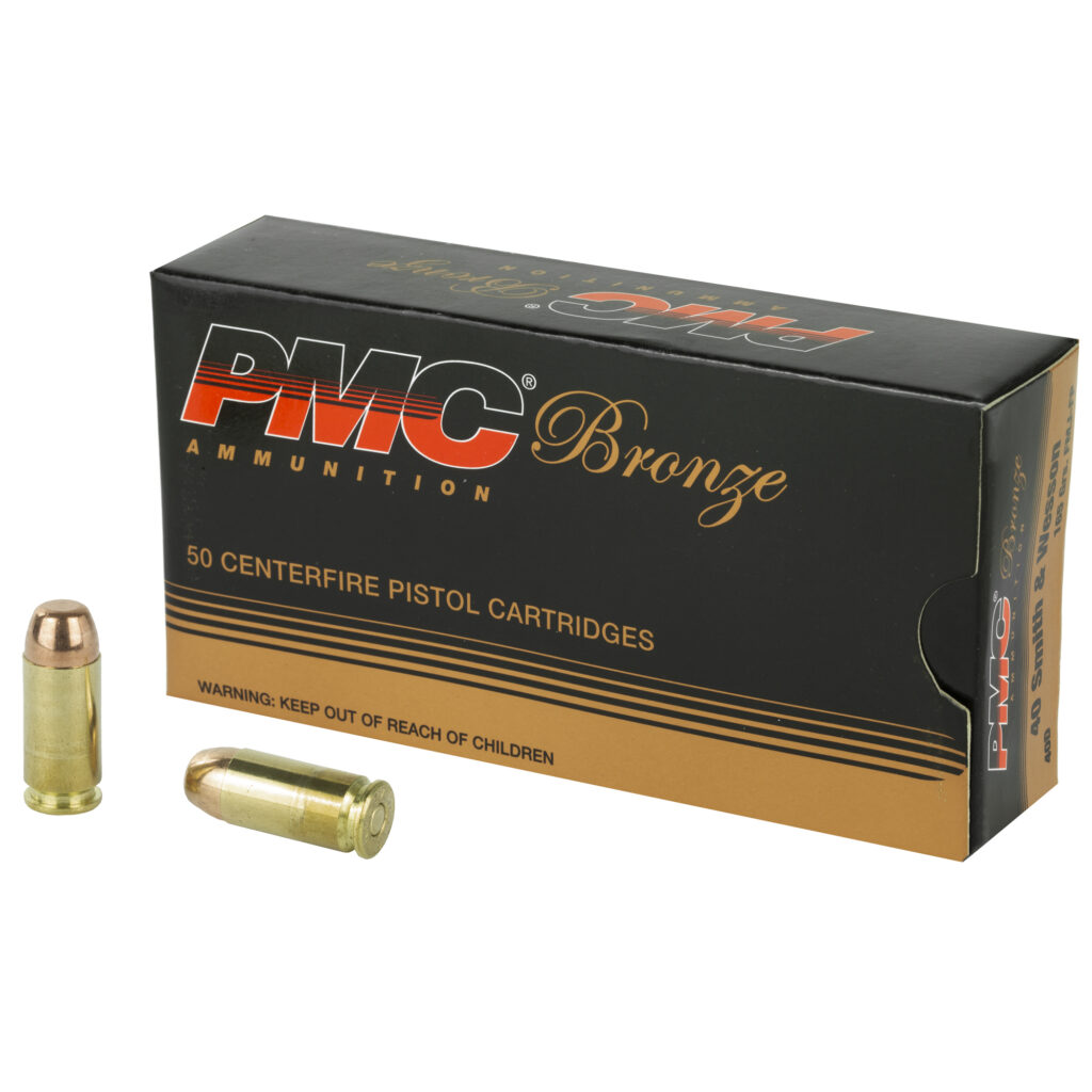 PMC 40 S&W 165 grain FMJ Flat Point 200 Rounds (4 Boxes) 40D