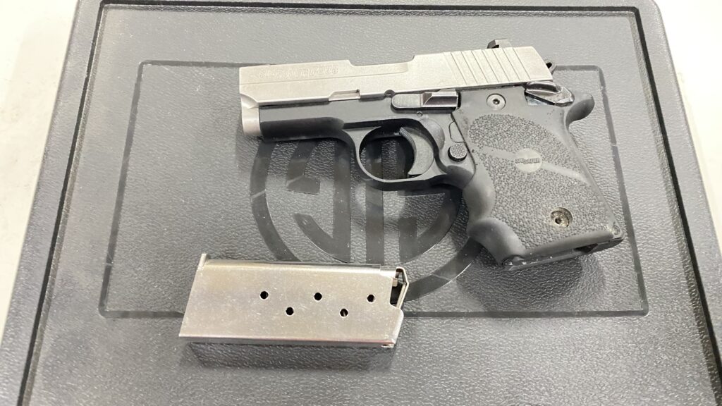 Used Sig Sauer P938 9mm 2-Tone Night Sights Hogue Style Grip