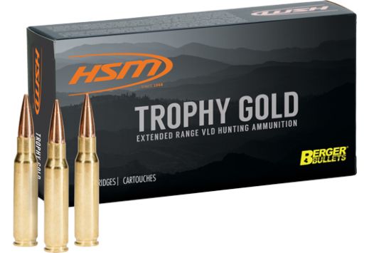 HSM Trophy Gold 300 Win Mag 185 grain Berger HPBT Match Hunting VLD Box of 20 Rounds