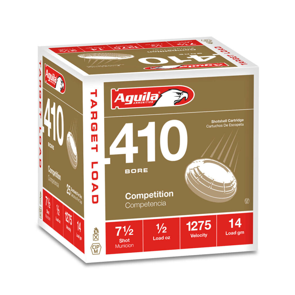 Aguila Target Load 410 Bore Ammo 2-1/2″ 1/2 oz #7-1/2 Lead Shot Case of 500 Rounds 1CHB4137