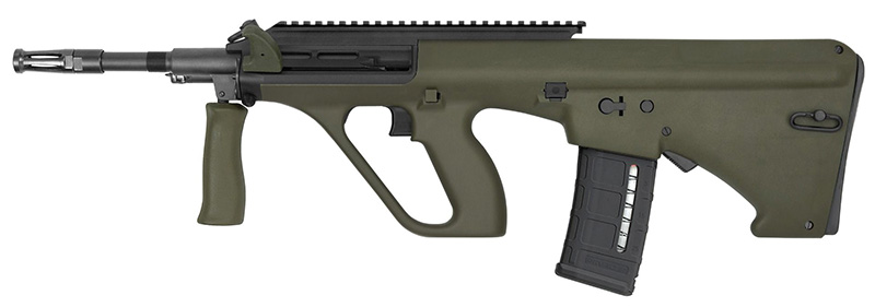 Steyr AUG A3 M1 Green Stock Semi Auto 16″ BBLExtended Rail AUGM1GRNNATOEXT