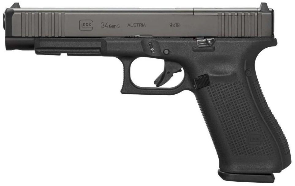 Glock Model 34 Gen 5 9mm MOS Optics Ready 17 Round Capacity UA343S103MOS