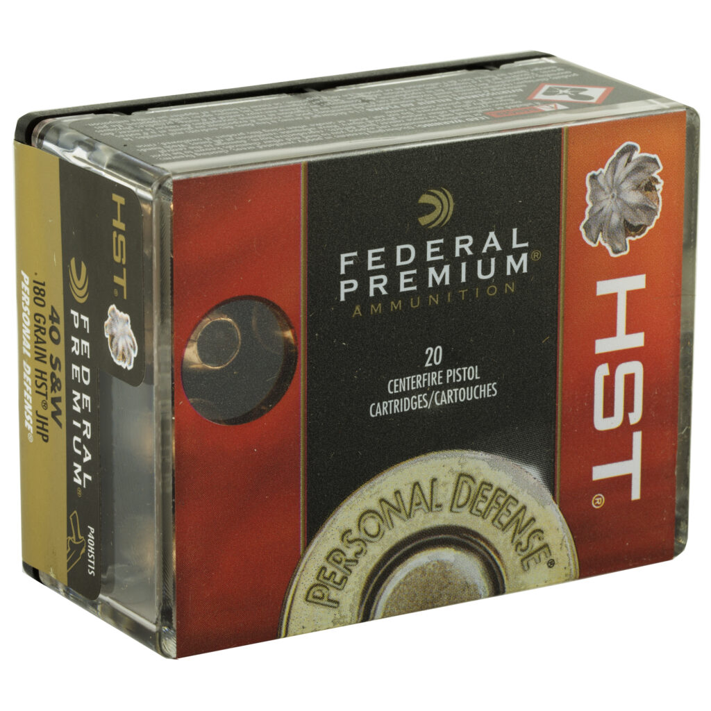 Federal Premium HST 40 S&W 180 grain Hollow Point Box of 20 Rounds P40HST1S