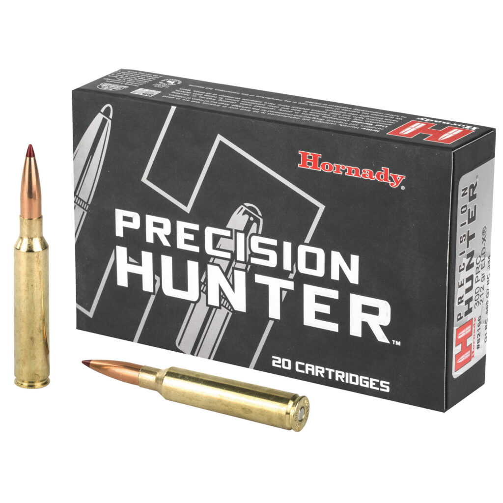 Hornady Precision Hunter 300 PRC Ammo 212 grain ELD-X Tipped Box of 20 Rounds 82166