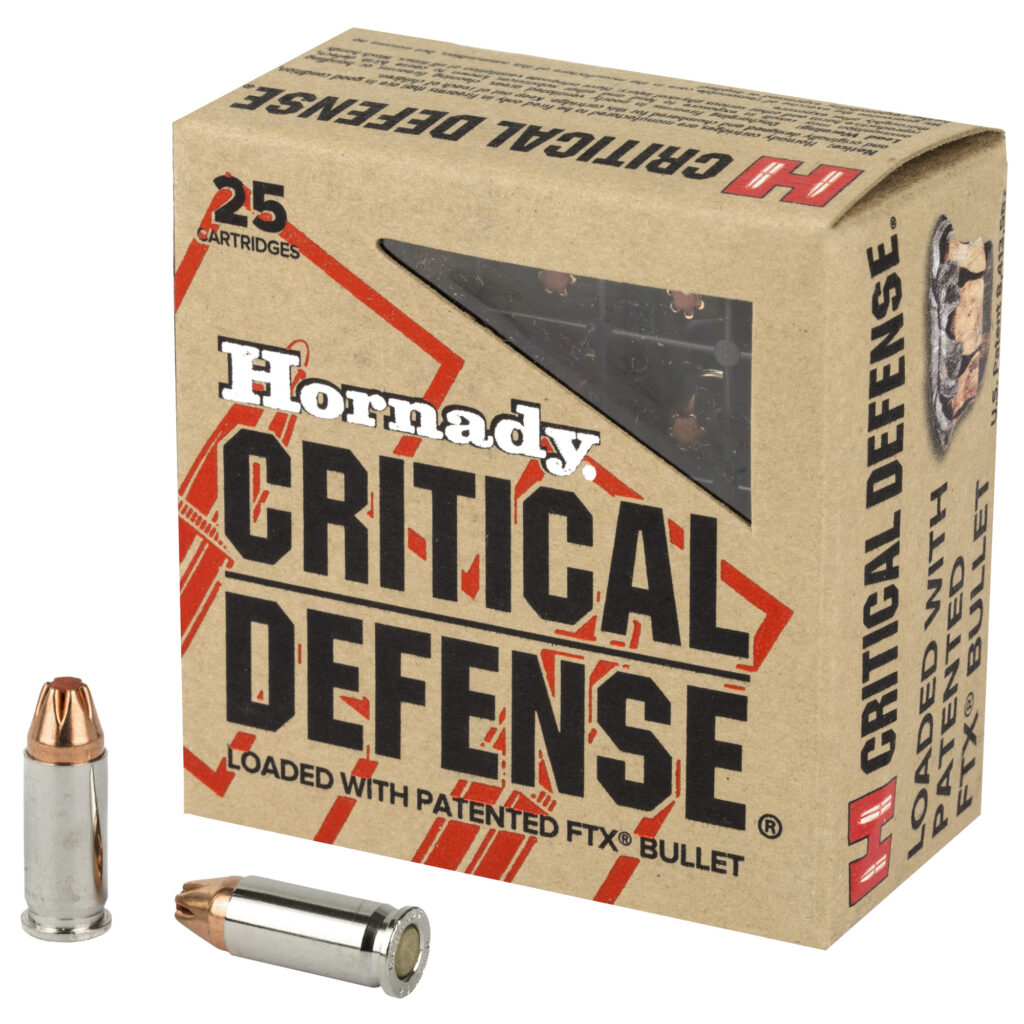 Hornady Critical Defense 25 Auto / ACP Ammo 35 grain FTX Case of 250 Rounds 90014