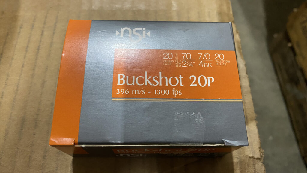 Nobel Sport Italia 20 GA Ammo 2-3/4″ #4 Buckshot 20 Pellet Case of 200 Rounds / Shells Bulk ANS204BK10