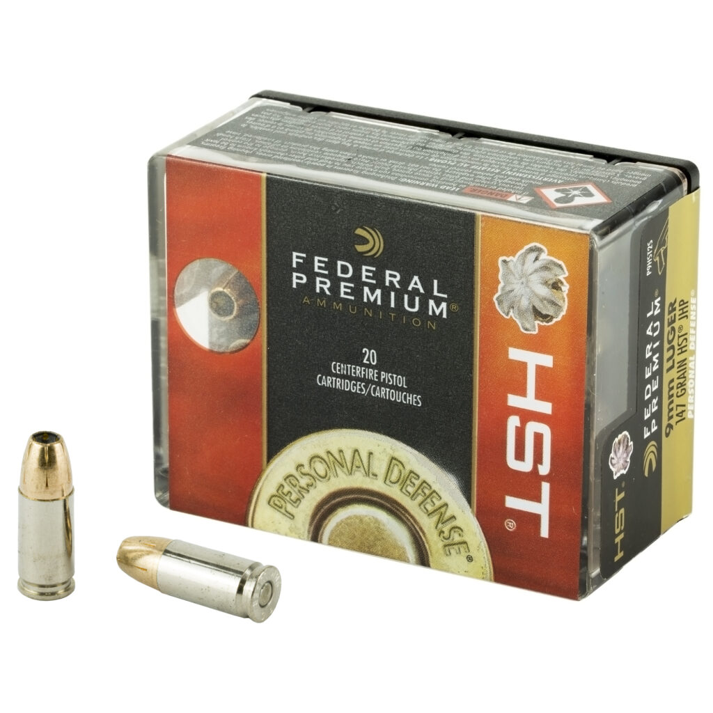 Federal Premium HST 9mm Luger Ammo 147 grain Hollow Point Case of 200 Rounds P9HST2S