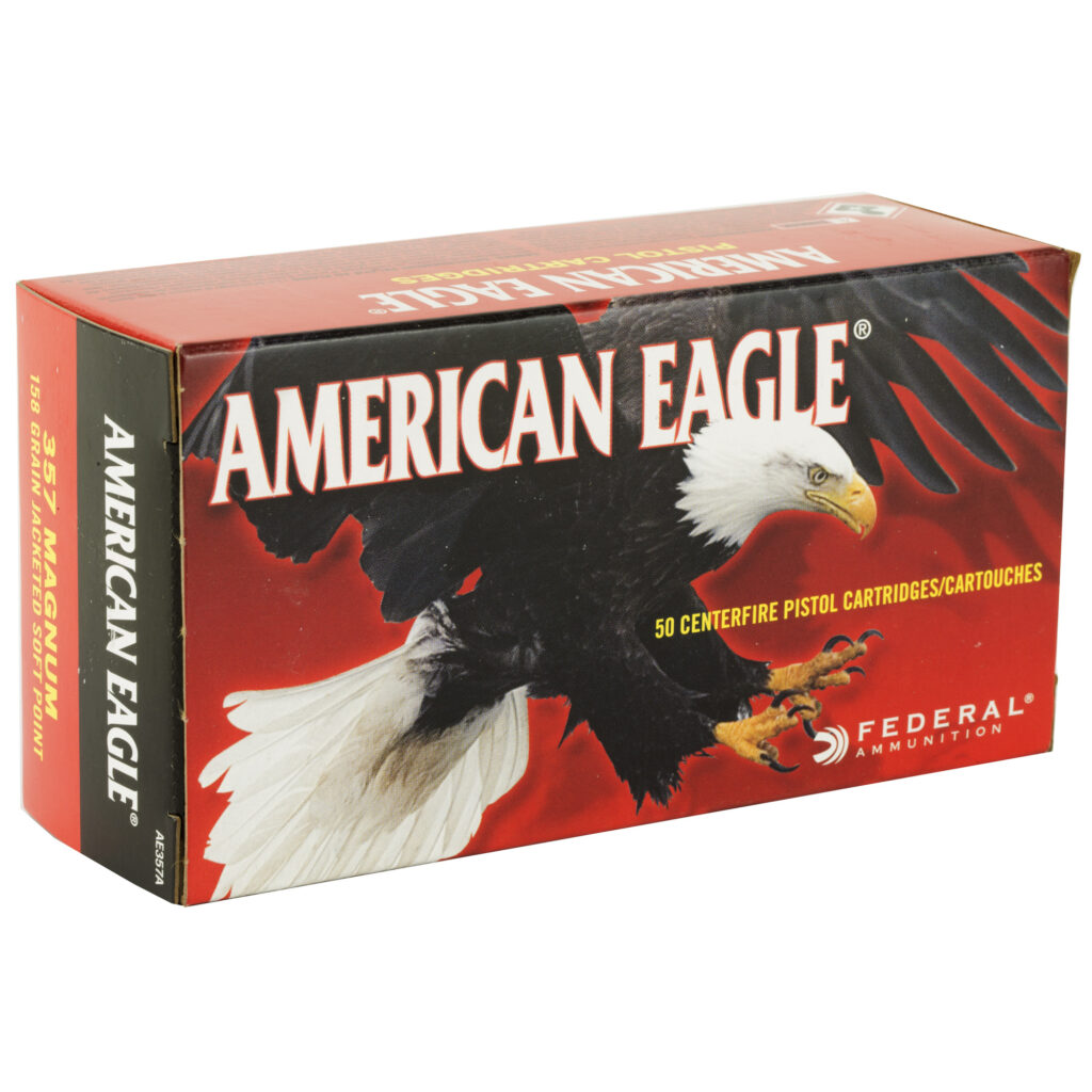 Federal American Eagle 357 Magnum Ammo 158 grain Jacketed Soft Point Case of 1000 Rounds Bulk AE357A
