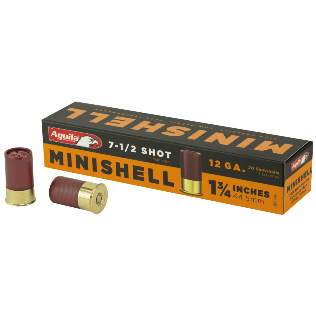 Aguila Minishell 12 GA 1-3/4″ 5/8 oz #7-1/2 Shot Box of 20 Rounds / Shells 1C128968