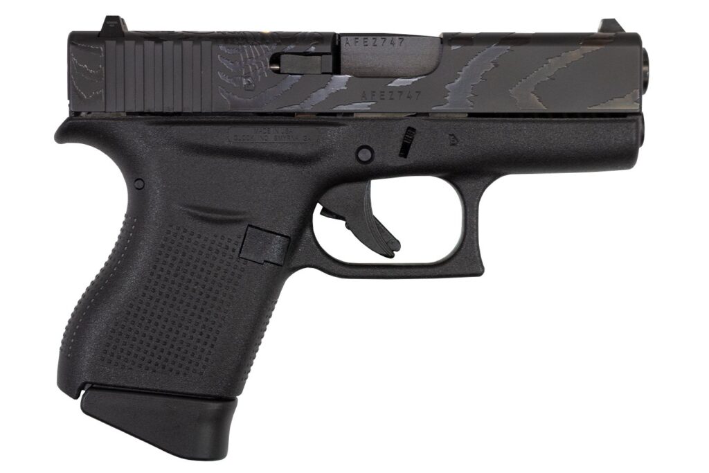Glock 43 USA  9MM 6RD TIGER ENGRAVED DAV-12410