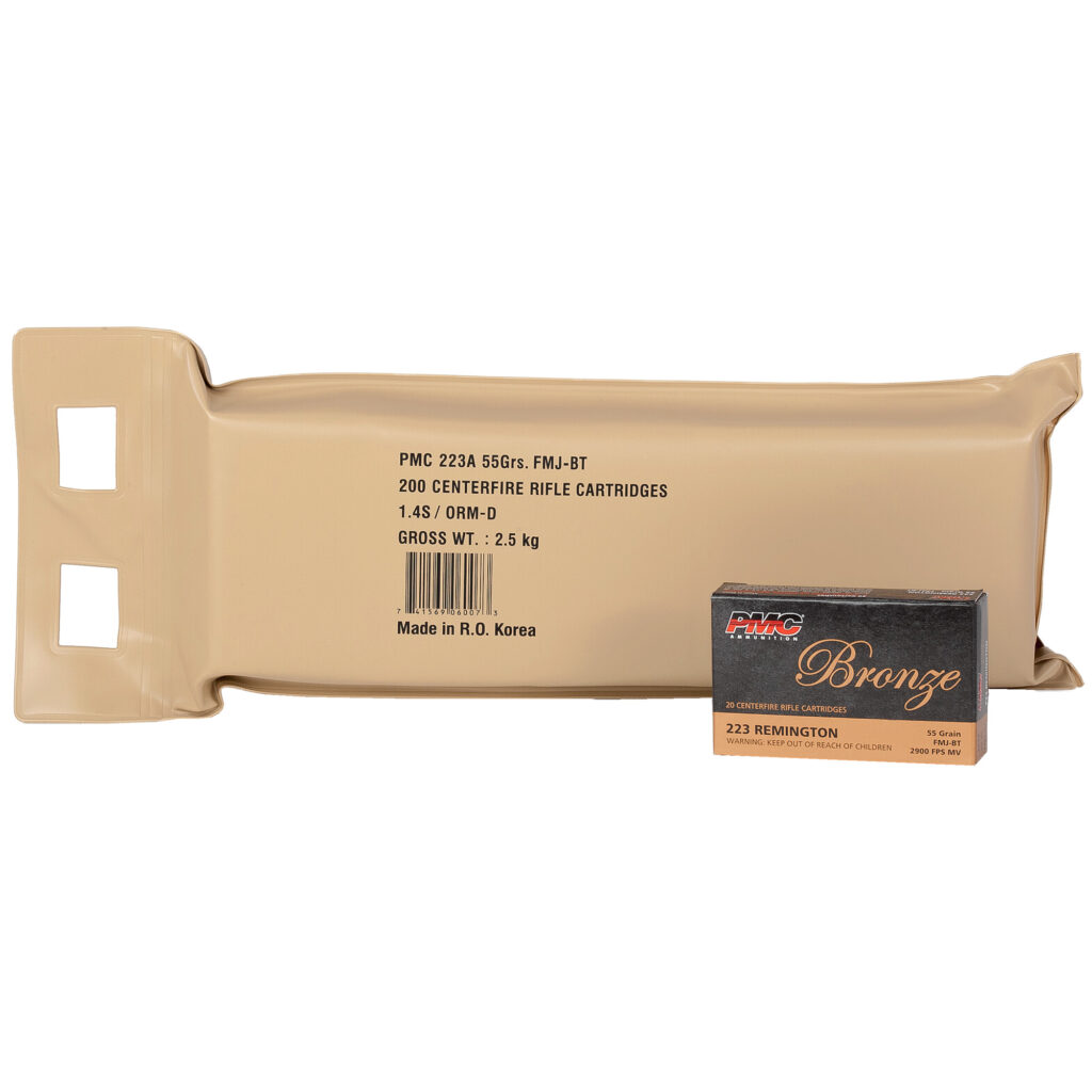 PMC Bronze 223 Remington Ammo 55 grain FMJ Case of 1000 Rounds Bulk 223A-BP