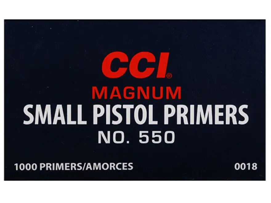 CCI Magnum Small Pistol Primers No. 550 Box of 1000