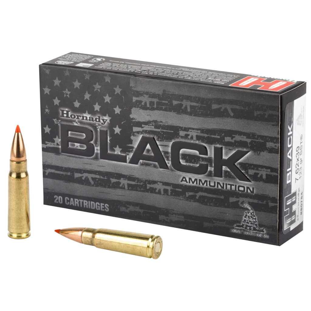 Hornady Black 7.62×39 Ammo 123 grain SST Tipped Case of 200 Rounds Bulk 80784