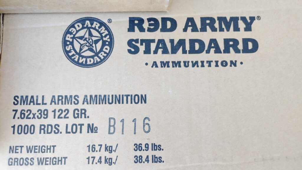 Red Army Standard 7.62×39 122 grain Hollow Point Case of 1000 Rounds Bulk Ammo AM3371