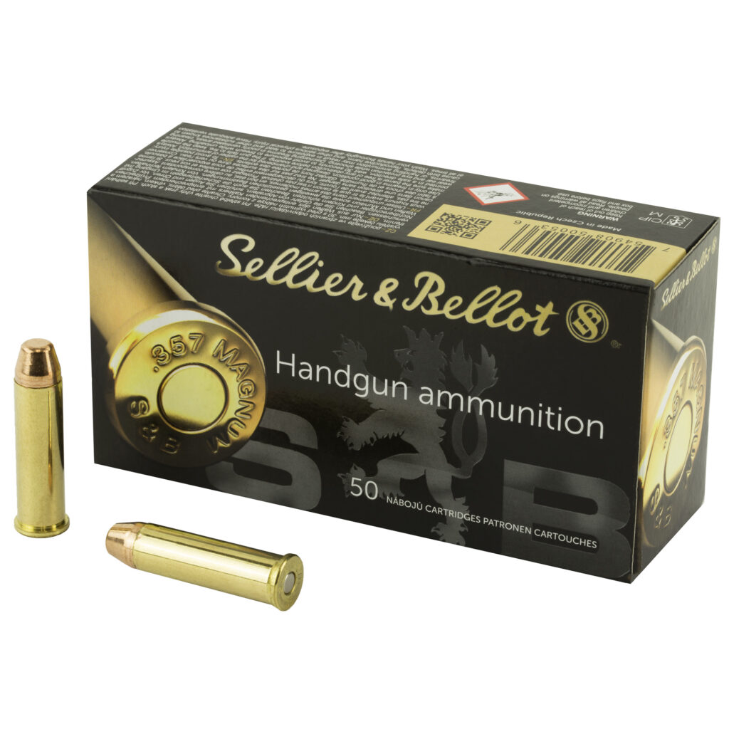 Sellier & Bellot 357 Magnum 158 grain FMJ Case of 1000 Rounds Bulk Ammo SB357A
