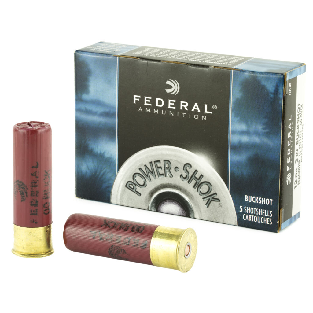 Federal Premium Power-Shok 12 GA 3″ 15 Pellet 00 Buck Case of 250 Rounds / Shells Buckshot Bulk Ammo F13100