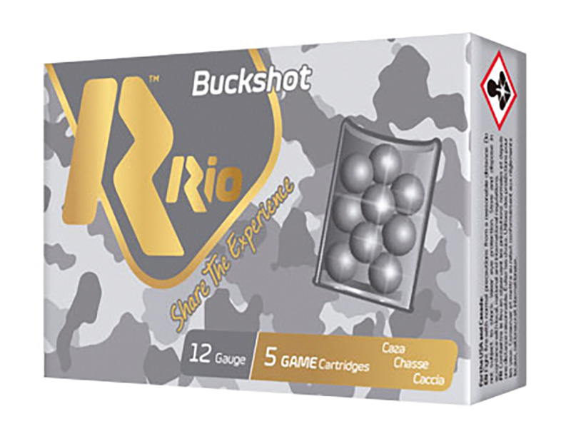 Rio Royal Buck 12 GA 2-3/4″ 1-11/32 oz #4 Buck Case of 250 Rounds / Shells Buckshot Bulk Ammo RB1227
